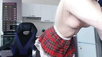 anyeess shy slut with a nice ass fucks pussy