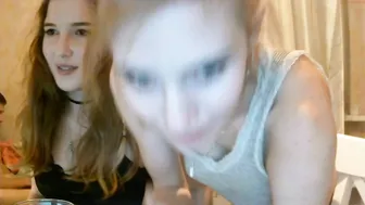 trioa busty female pleases herself with sex toy