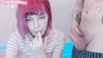 slamlust spectacular devil smartly jerks off her dildo