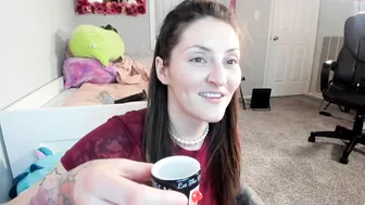 oftenelle cute coquette strips in the kitchen, but does not show face