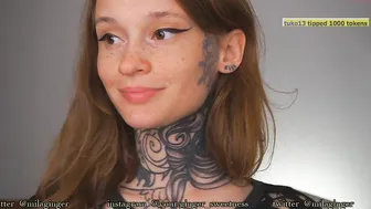 ginger_sweetness hot bitch caresses shaved cunt