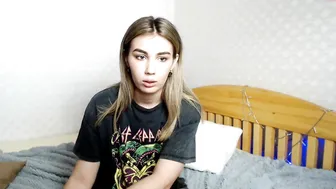 angela beautiful model caresses big tits