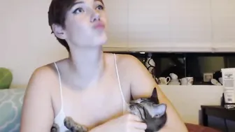 alicen0 graceful female admires beautiful tits