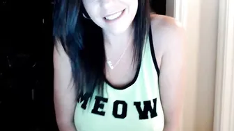 alannarack shy chick caresses big tits