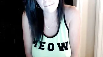 alannarack shy chick caresses big tits