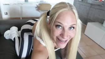 Lara CumKitten sexy lady caresses pussy