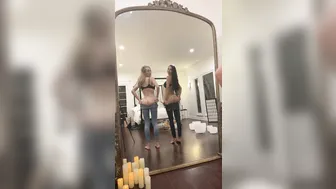 KaylenWard girl in stockings shows juicy ass