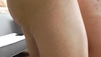 Dirty Tina masturbates his swollen clit