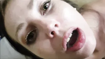 Jade Styles teen black-haired chick talks coquettishly on camera