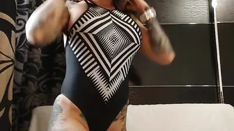 yourkat charming bitch caresses big tits