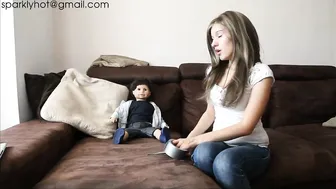 SparklyHot young slut dancing striptease