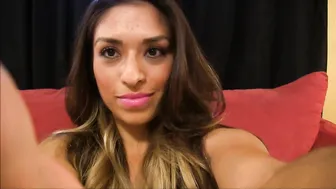 Sandra Latina naughty brunette fucks with a dildo