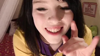 Lewd Lychee busty slut gets fucked while standing with cancer