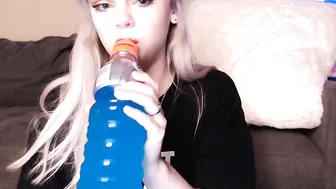 kitten Gorgeous female licks dildo