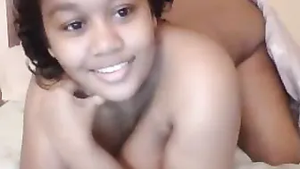 queendana Cute baby fucks herself with black dildo fingers