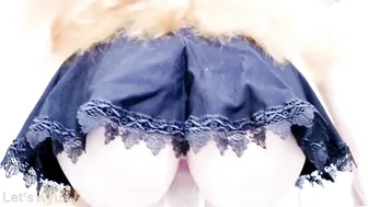 Kyutty fluffy bitch with glasses masturbates pussy