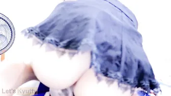 Kyutty fluffy bitch with glasses masturbates pussy