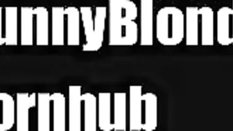 BunnyBlonde excellent skin in glasses sucks dildo