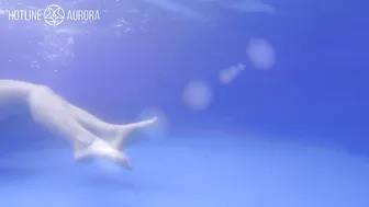 Hotline Aurora mature model caresses nipples and cunt