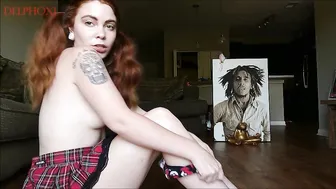 Delphoxi playful flirt dancing striptease