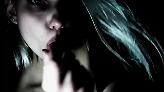 Likajoi pretty chick fucks pussy with black dildo