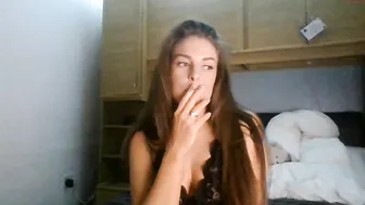 cornishcandy busty chick caresses shaved pussy