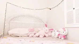 lilli lovedoll girl with elastic milks having fun with sex toy