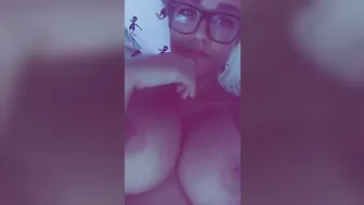 Sabrina Nichole black-haired bitch passionately masturbates cunt