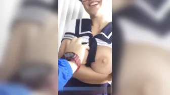 Sabrina Nichole redhead babe with big tits masturbating cunt