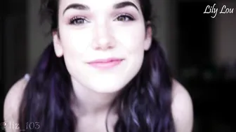 Lily Lou dark haired bitch gently pulls pussy