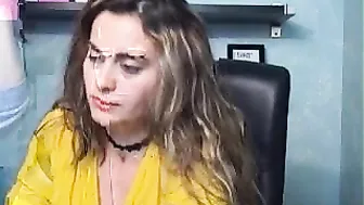 chiceva bitch drummed with glass dick