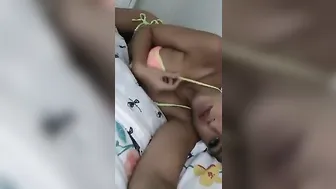 Sabrina Nichole fucks herself on the sofa
