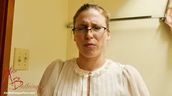 Xev Bellringer a cool lady is dancing a striptease slowly