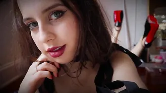 princess violette babe in stockings fingering sex toy