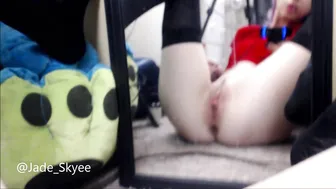 JadeSkye thin skin sucks rubber dick