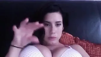 Chloe Lamb shy young lady caresses anus