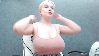 blondiebetsy charming swiver touches pussy dildo