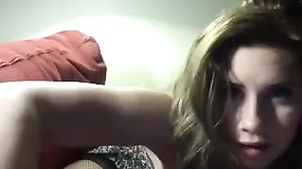 Chloe Lamb shows her pussy on the chair