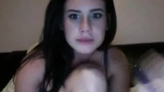 Chloe Lamb stroking boobs