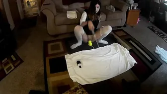 annabelle bestia the stubborn slut fucks herself with a phallus