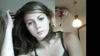 babygirlfriend babe caresses shaved pussy