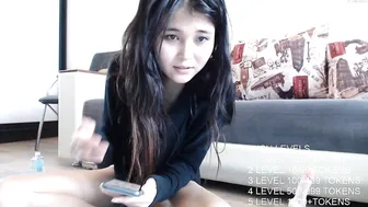 asianangel01 petite brunette babe sucking dildo