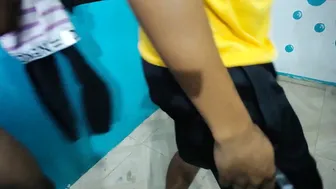 dream_on_clan awesome brown girl in white stockings tickles her cap delicately