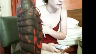 i_drop_dick buxom cutie is played with dildo