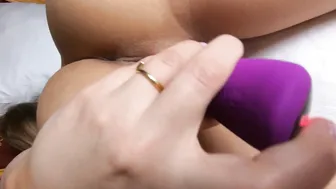 MaryCandy adorable female fingers her anus