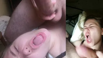 MaryCandy attractive babe caresses lips sex