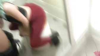 HelenMint black-haired young lady in stockings masturbates her shaved pussy