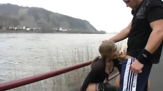 watch a group sex in a public place