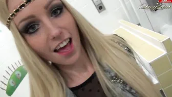 sucks cock in the toilet sushi bar