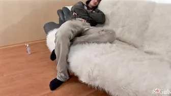 Fingering pussy to girl at home